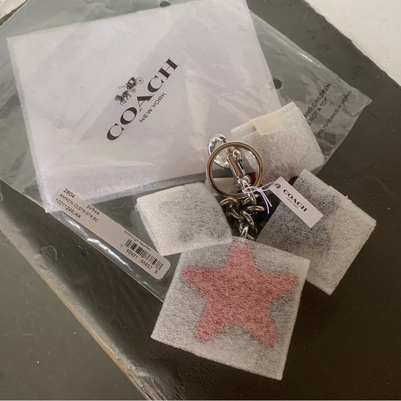 HTF Coach Americana Cluster Star Bag Charm - Picture 5 of 8